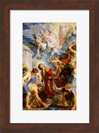Framed Stoning of St. Stephen Print