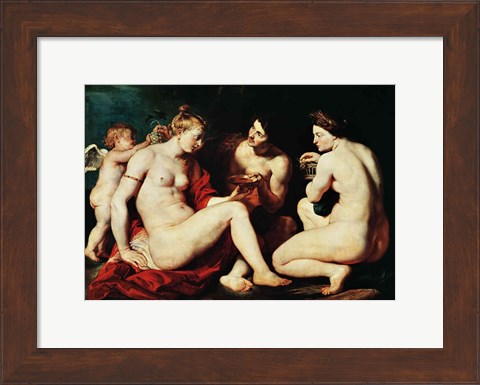 Framed Venus, Cupid, Bacchus and Ceres, 1613 Print