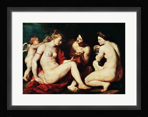 Framed Venus, Cupid, Bacchus and Ceres, 1613 Print