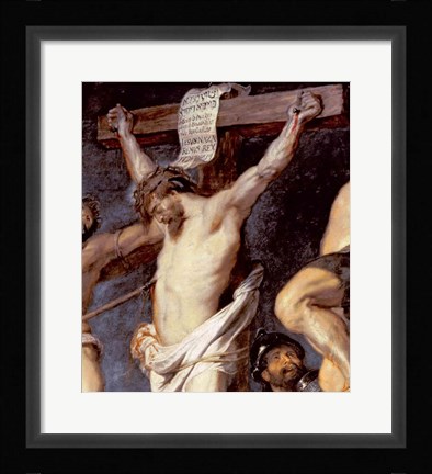 Framed Christ Between the Two Thieves, 1620 - up close Print