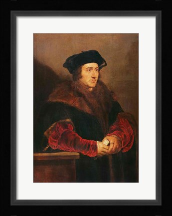 Framed Portrait of Sir Thomas More Print