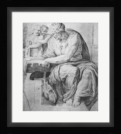 Framed Cumaean Sibyl, after Michangelo Buonarroti Print