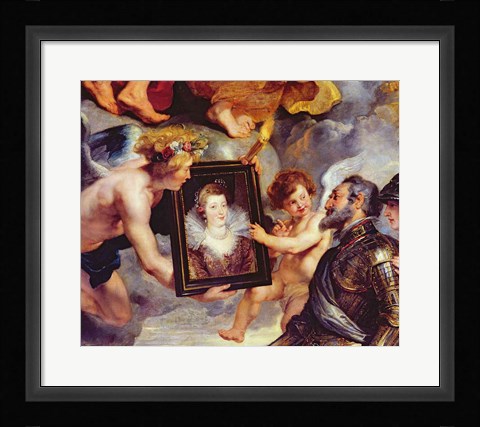 Framed Medici Cycle: Henri IV  Receiving the Portrait of Marie de Medici Print