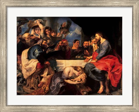 Framed Feast in the house of Simon the Pharisee, c.1620 Print
