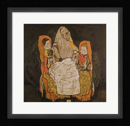 Framed Mother with Two Children Print