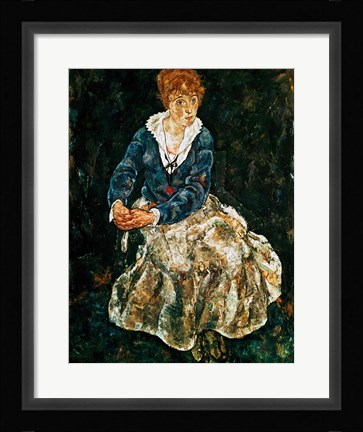 Framed Artist's wife seated Print