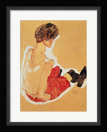 Framed Seated Woman, 1911 Print
