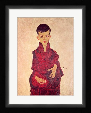 Framed Portrait of Herbert Rainer aged about 6 years Print