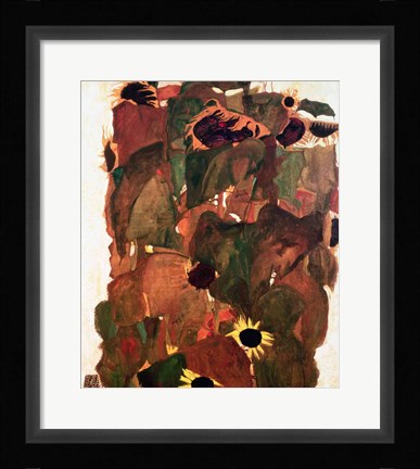 Framed Sunflowers II, 1911 Print