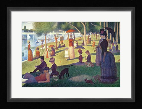 Framed Sunday Afternoon on the Island of La Grande Jatte Print