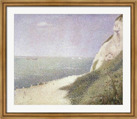Framed Beach at Bas Butin, Honfleur, 1886 Print