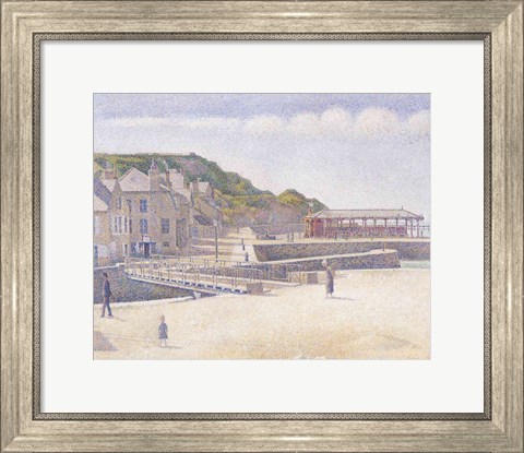 Framed Harbour and the Quays at Port-en-Bessin, 1888 Print