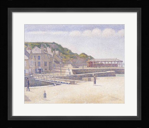 Framed Harbour and the Quays at Port-en-Bessin, 1888 Print