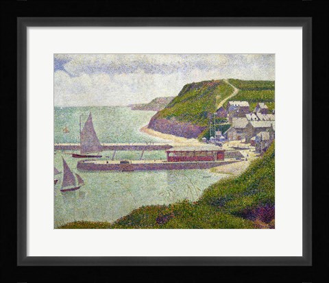 Framed Harbour at Port-en-Bessin at High Tide, 1888 Print