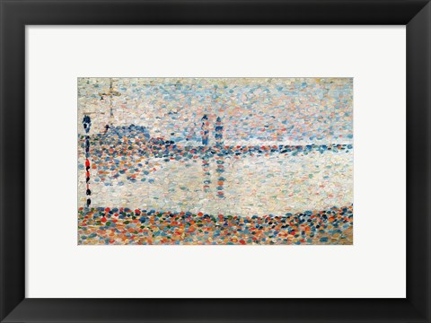 Framed Study for &#39;The Channel at Gravelines, Evening&#39;, 1890 Print