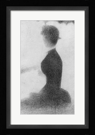 Framed Study for Sunday Afternoon on the Island of La Grande Jatte (seated woman detail) Print