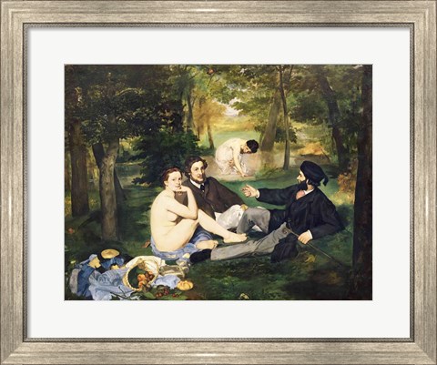 Framed Dejeuner sur l&#39;Herbe, 1863 Print