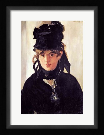 Framed Berthe Morisot with a Bouquet of Violets, 1872 Print