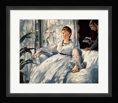 Framed Reading, 1865 Print