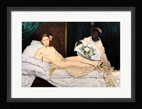 Framed Olympia, 1863 Print