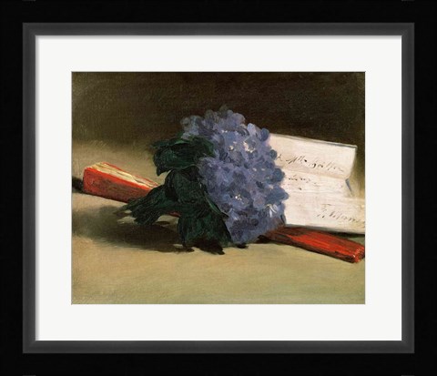 Framed Bouquet of Violets, 1872 Print