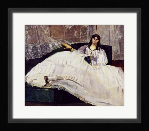 Framed Portrait of Jeanne Duval, 1862 Print