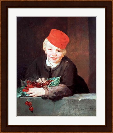 Framed Boy with the Cherries, 1859 Print