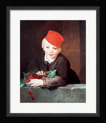 Framed Boy with the Cherries, 1859 Print