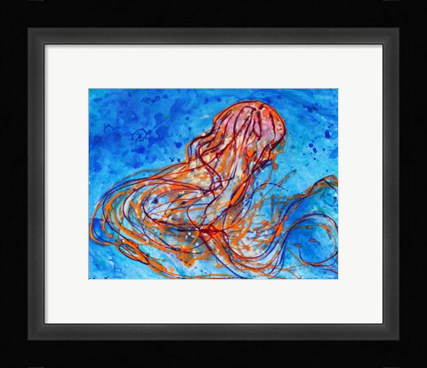 Framed Abstract Jellyfish Print