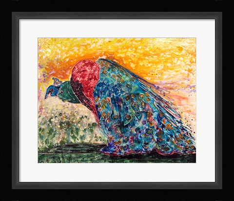 Framed Peacock Print
