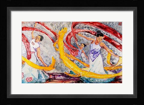 Framed Ribbon Dancers Print