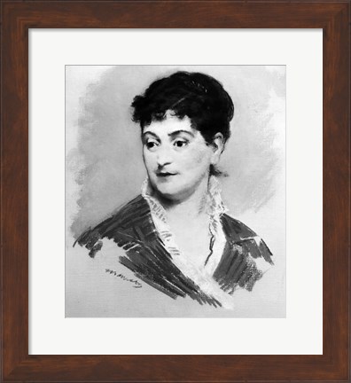 Framed Portrait of Madame Emile Zola, 1874 Print