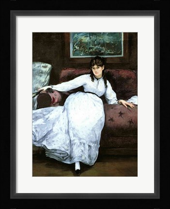 Framed Rest, portrait of Berthe Morisot Print