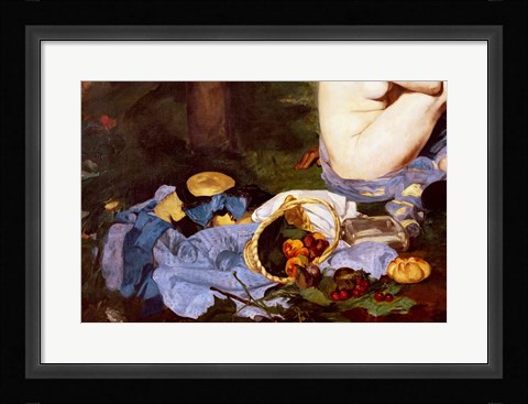 Framed Dejeuner sur l'Herbe, 1863, (fruit basket detail) Print