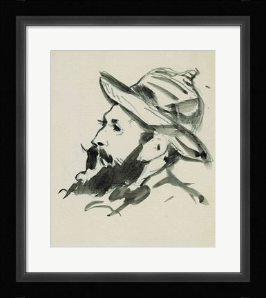 Framed Head of a Man Print