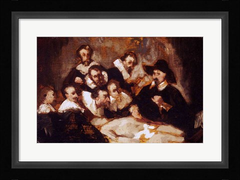 Framed Anatomy Lesson, after Rembrandt, c.1856 Print