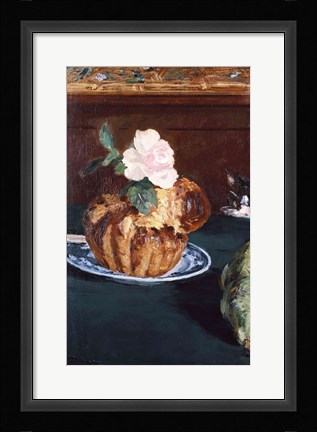 Framed Still Life with Brioche, c.1880 Print