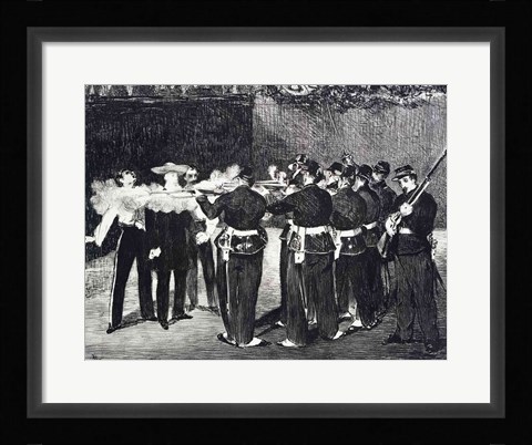 Framed Execution of Maximilian, 1868 Print
