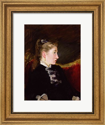 Framed Profile of a Young Girl Print