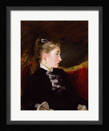 Framed Profile of a Young Girl Print