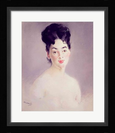 Framed Bust of a Young Female Nude, c.1875 Print