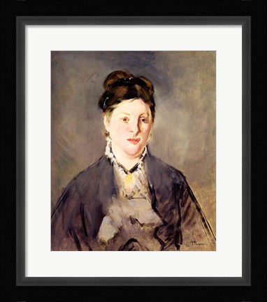 Framed Portrait of Madame Manet Print