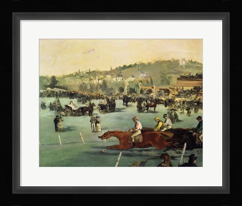Framed Horse Racing, 1872 Print