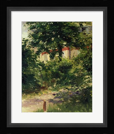 Framed Corner of the Garden in Rueil, 1882 Print