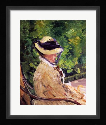 Framed Madame Manet at Bellevue Print