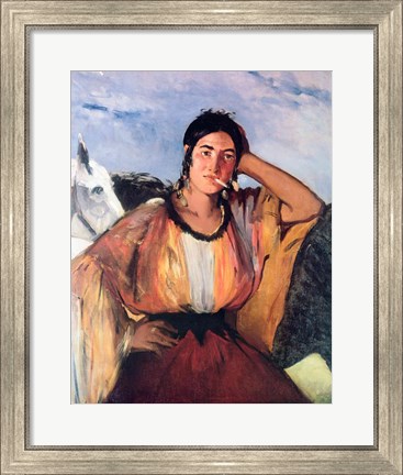 Framed Gypsy with a Cigarette Print