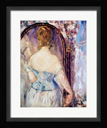 Framed Woman Before a Mirror Print