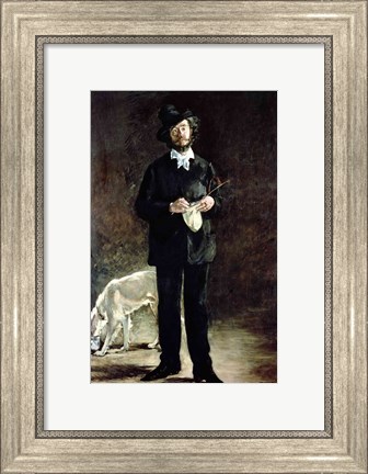 Framed Portrait of Gilbert Marcellin Desboutin, 1875 Print