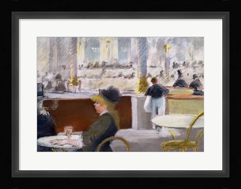 Framed Cafe, Place du Theatre Francais Print