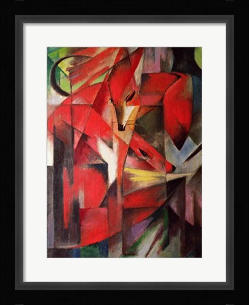 Framed Fox, 1913 Print